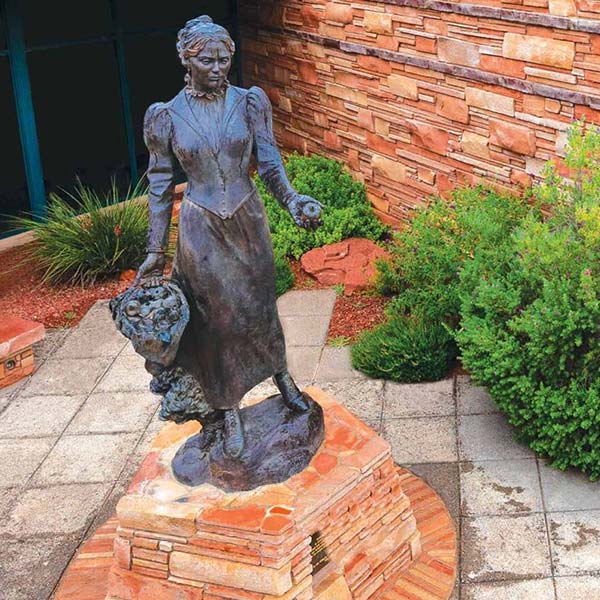 Sedona Schnebly statue at the Sedona Public Library